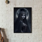 Quadro Deusa Da Noite - Nix 24x18cm - Com Vidro Moldura:madei