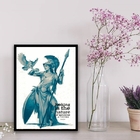 Quadro Deusa Grega Athena 24x18cm Moldura:madeira Preta