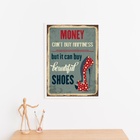 Quadro Dinheiro Não Compra Felicidade Mas Compra Sapato 24x18