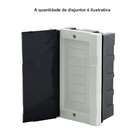 Quadro Distribuição Embutir Thompson Até 4 Disjuntores Fumê