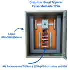 Quadro Distribuição Sobrepor C/kit Trifásico 125a 30 Circuit