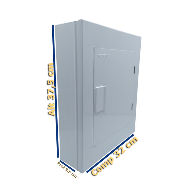 Quadro Distribuição Sobrepor Com Barramento Bifásico  80a 18