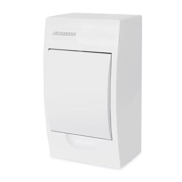 Quadro Distribuicao Sobrepor Com Porta Opaca P/ 04 Disjuntores