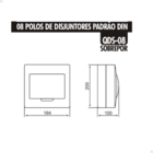 Quadro Distribuição Soprepor Disjuntores 8 Polos