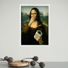 Quadro Divertido Banheiro - Monalisa Papel Higiênico 45x34cm