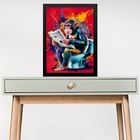 Quadro Divertido Banheiro Pop Arte - Macaco 33x24cm Moldura P
