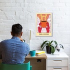 Quadro Divertido Café - Tarot 33x24cm Moldura Preta