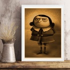 Quadro Divertido Gru - Mãe 24x18cm - Com Vidro Moldura Preta