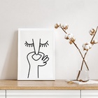 Quadro Divertido Para Banheiro Minimalista 45x34cm Moldura:ma