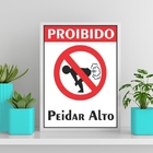 Quadro Divertido Proibido Peidar Alto 45x34cm Moldura:madeira