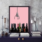 Quadro Divertido Vinho - Máquina 24x18cm - Com Vidro Moldura