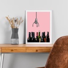 Quadro Divertido Vinho - Máquina 33x24cm - Com Vidro Moldura