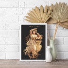 Quadro Do Arquétipo Da Deusa Da Fortuna 45x34cm Moldura Branca