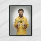 Quadro Doctor House Preso 33x24cm - Com Vidro Moldura:madeira