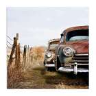 Quadro Dois Carros Uniart Vermelho 45x45cm