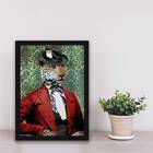 Quadro Dona Tigresa 24x18cm Moldura:madeira Preta