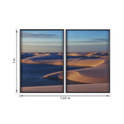 Quadro Dunas Preto com Vidro 140x100cm Arte Própria
