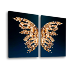 Quadro Dupla Asa De Borboleta -- Br Artes