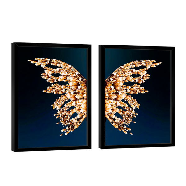 Quadro Dupla Asa De Borboleta -- Br Artes