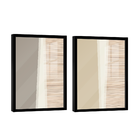 Quadro Dupla Geométrico Ripado -- Br Artes