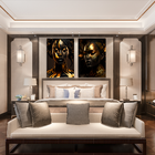 Quadro Dupla Negras Golden -- Br Artes