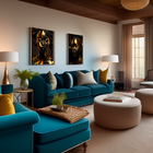 Quadro Dupla Negras Golden -- Br Artes