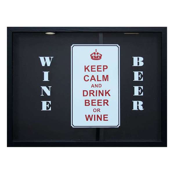 Quadro Duplo Keep Calm And Drink Beer Betume 30x40cm Leroy Merlin