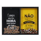 Quadro Duplo Porta Rolhas e Tampinhas 32x42cm Inspire