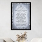 Quadro E Ele Será Chamado - Papiro Cinza 45x34cm - Com Vidro