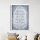 Quadro E Ele Será Chamado - Papiro Cinza 45x34cm Moldura Preta