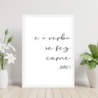 Quadro E O Verbo Se Fez Carne 45x34cm - Com Vidro Moldura:mad