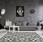 Quadro Elefante Ganesha 24x18cm Moldura:madeira Branca