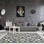 Quadro Elefante Ganesha 33x24cm - Com Vidro Moldura:madeira P