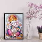 Quadro Elefante Ganesha Baby 45x34cm - Com Vidro Moldura:made