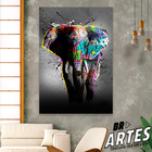 Quadro Elefante Grafite -- Br Artes Grande 118x78