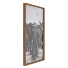 Quadro Elefantes Marrom com Vidro 60x90cm Tropical