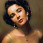 Quadro Elizabeth Taylor Uniart Colorido 30x30cm