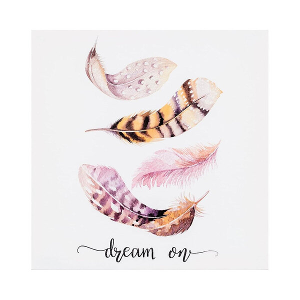 Quadro Em Canvas Decorativo "dream On" Com Moldura 7901 28x28