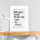 Quadro Em Cima Do Muro Não - 60x48cm Moldura Branca