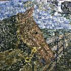 Quadro Em Mosaico Cavalo Preto - 65x95cm