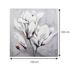 Quadro Em Tela 100x100cm Floral Decore Pronto
