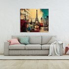 Quadro Em Tela 100x120cm Torre Eiffel Paris Decore Pronto