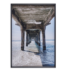 Quadro Embaixo do Pier Preto com Vidro 70x100cm Arte Própria