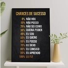 Quadro Empreendedor Chances Sucesso 24x18cm Moldura:madeira P