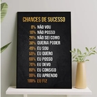 Quadro Empreendedor Chances Sucesso 33x24cm Moldura:madeira P