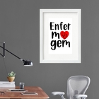 Quadro Enfermagem - 60x48cm Moldura:madeira Preta