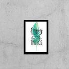 Quadro Enjoy The Little Things 24x18cm - Com Vidro Moldura:ma