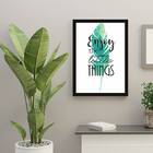 Quadro Enjoy The Little Things 24x18cm - Com Vidro Moldura:ma