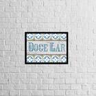 Quadro Envelhecido - Doce Lar 24x18cm Moldura:madeira Branca