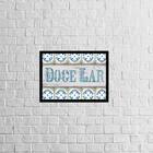 Quadro Envelhecido - Doce Lar 24x18cm Moldura:madeira Preta